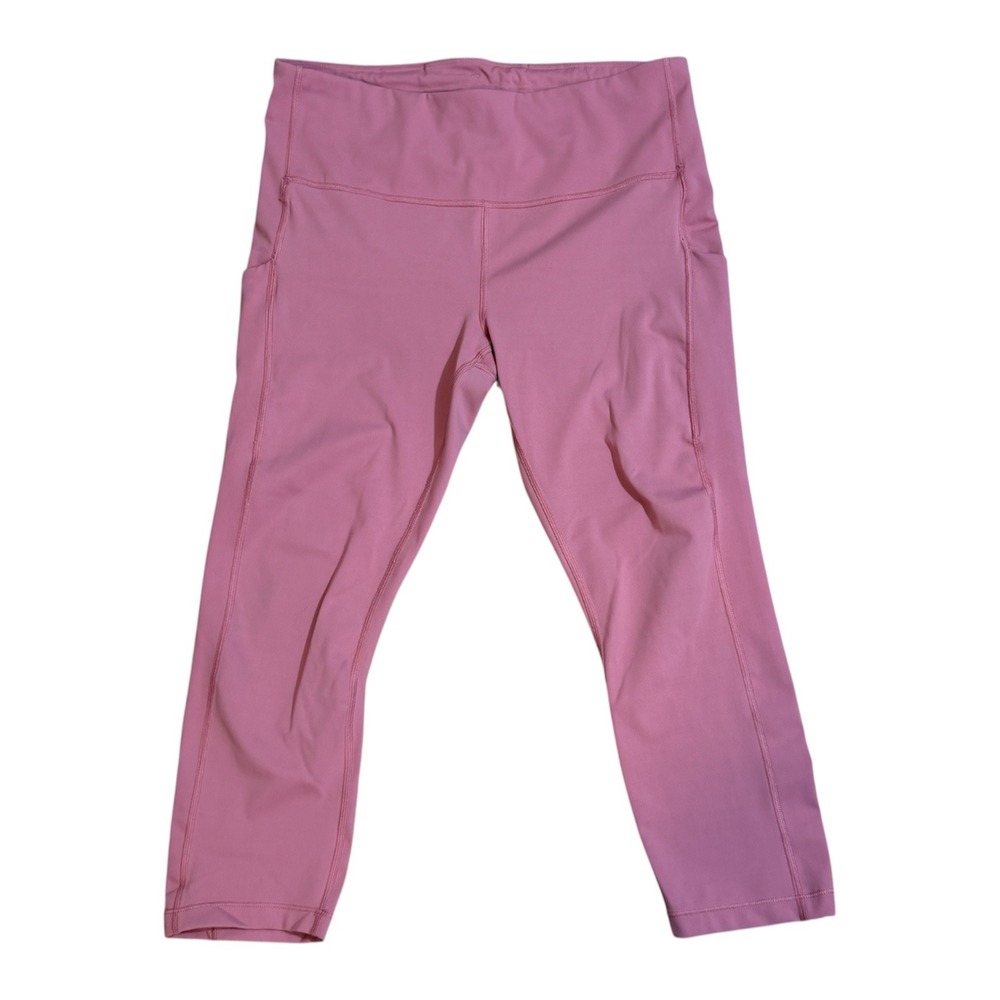 Athleta‎ Ultimate Stash Pocket Capri Womens L Pink Yoga Running Leggings